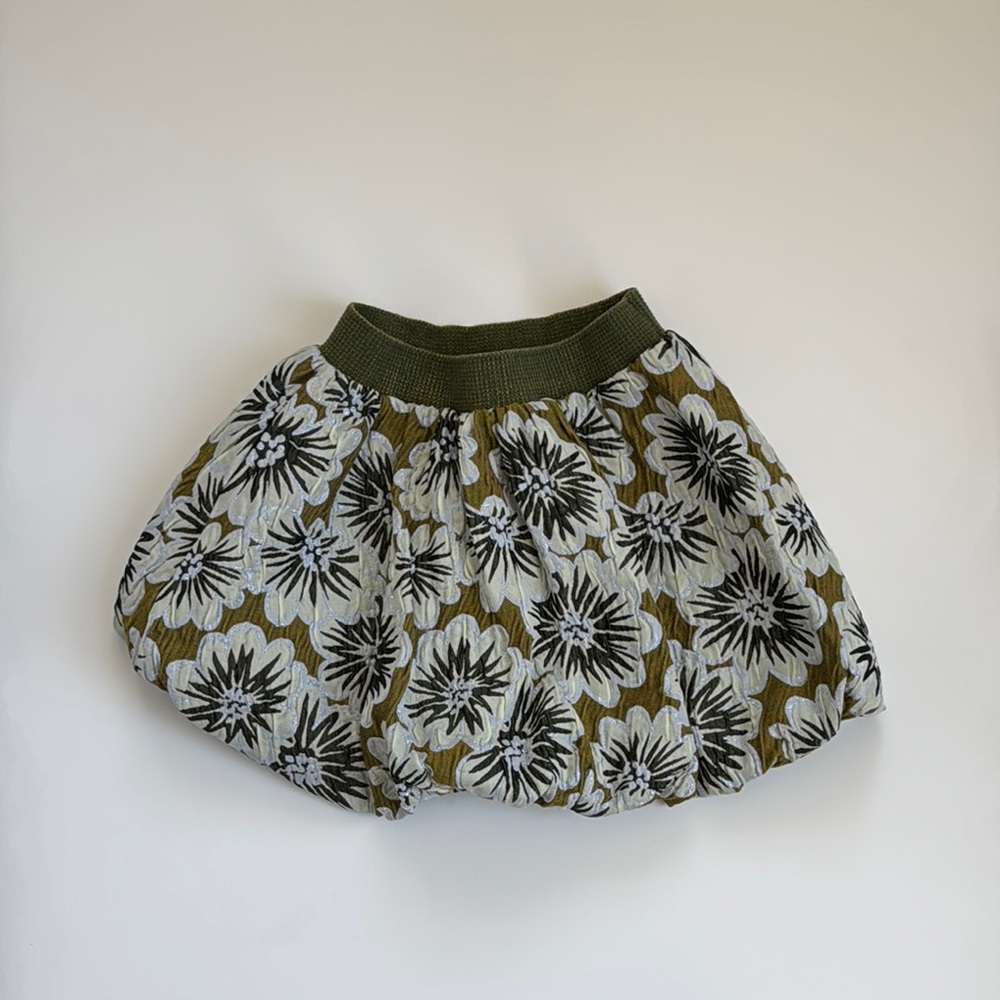 Bleu Comme Gris Floral Bubble Skirt 4Y